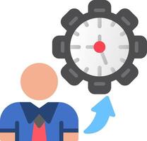 Working Time Flat Icon vector