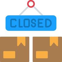 Closed Flat Icon vector