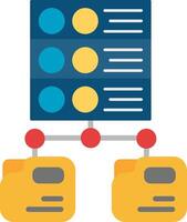 Folder Network Flat Icon vector