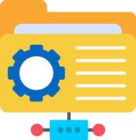 Data Storage Flat Icon vector