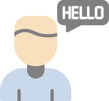 Hello Flat Icon vector