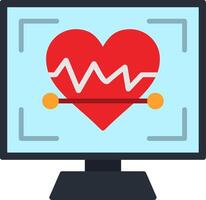 Monitoring Flat Icon vector