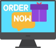 Order Now Flat Icon vector