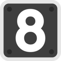 Number 8 Flat Icon vector
