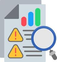 Risk Analysis Flat Icon vector