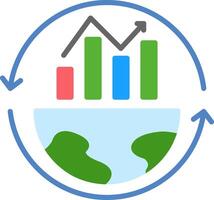 Recession Flat Icon vector
