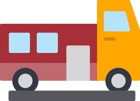 Trailer Flat Icon vector