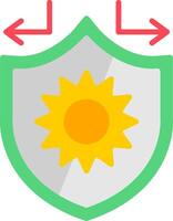 Sun Protection Flat Icon vector