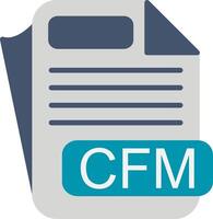 CFM File Format Flat Icon vector