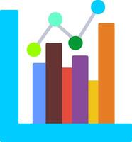 Chart Graphs Flat Icon vector