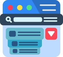 Drop Down Menu Flat Icon vector