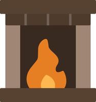 Fireplace Flat Icon vector