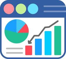 Data Analytics Flat Icon vector