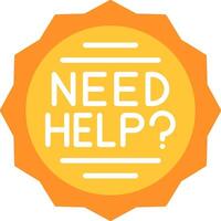 Help Flat Icon vector