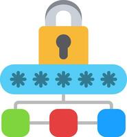 Private Network Flat Icon vector