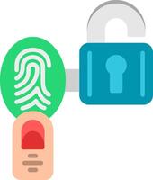 Unlocking Flat Icon vector