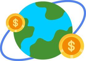 World Flat Icon vector