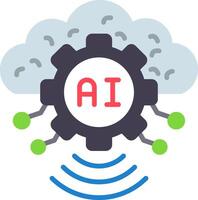Artificial Intelligence Flat Icon vector