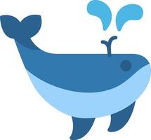 Whale Flat Icon vector