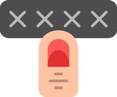 Fingerprint Scan Flat Icon vector