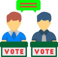 Debate Flat Icon vector