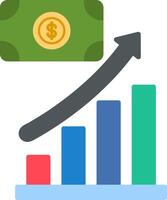 Increase Flat Icon vector
