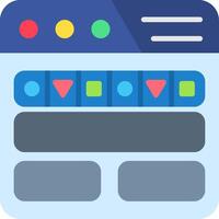 Navigation Bar Flat Icon vector