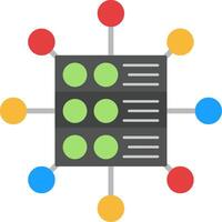 Data Network Flat Icon vector