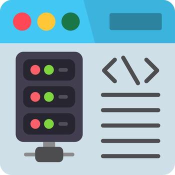 Database Flat Icon vector