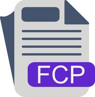 FCP File Format Flat Icon vector