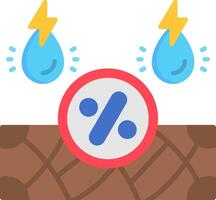 Drought Flat Icon vector