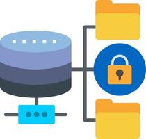 Data Security Flat Icon vector
