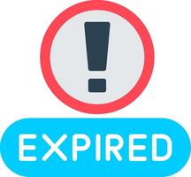 Expired Flat Icon vector