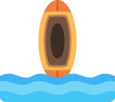 Surfboard Flat Icon vector