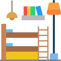 Bunk Bed Flat Icon vector