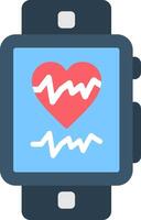 Heart Rate Flat Icon vector