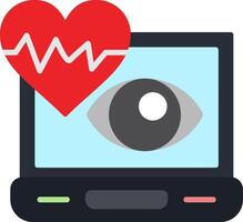 Monitoring Flat Icon vector