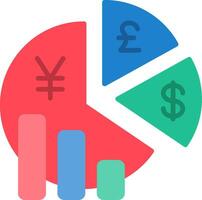 Pie Chart Flat Icon vector