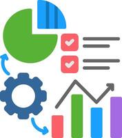Statistics Flat Icon vector