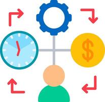 Process Flat Icon vector