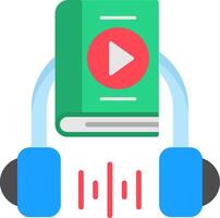Audio Book Flat Icon vector