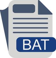 BAT File Format Flat Icon vector