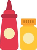 Ketchup Flat Icon vector