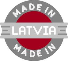 Made In Latvia Flat Icon vector