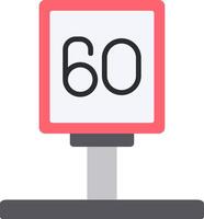 Speed Limit Flat Icon vector