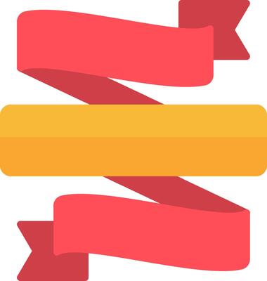 olded Ribbon Flat Icon