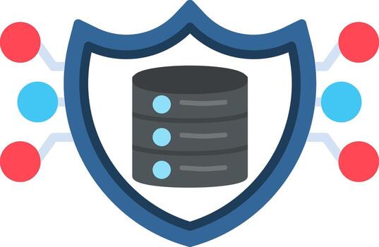 Database Flat Icon vector