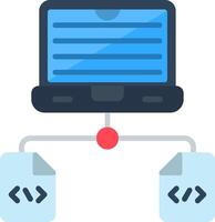 Distributed Flat Icon vector