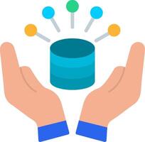 Data Management Flat Icon vector