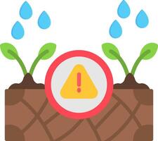 Drought Flat Icon vector